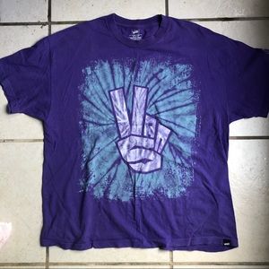 Vintage Vans Purple Tie Dye Peace Sign T-shirt